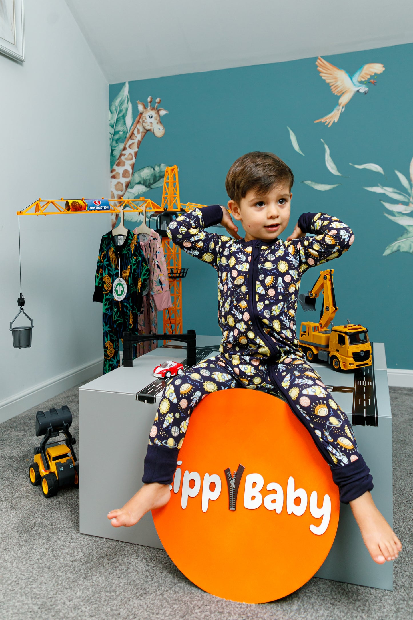 Lunar Expedition, salopeta din bambus organic, cu fermoar in dublu sens